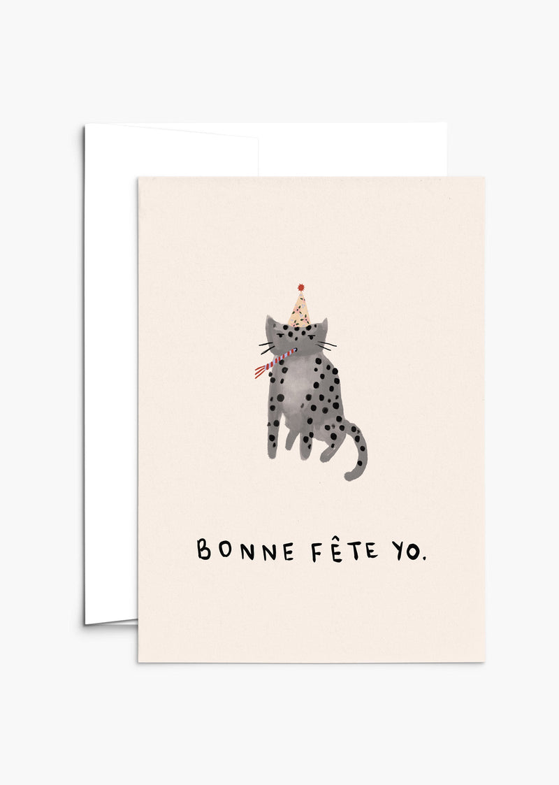 Bonne Fête Yo Birthday Card