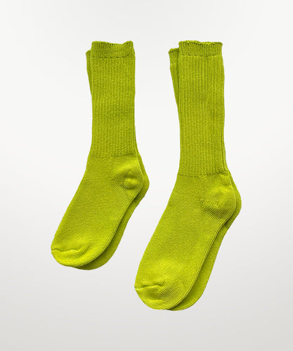 Cotton Socks - Chartreuse