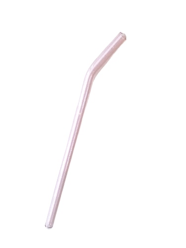 Bent Glass Straw: Pink