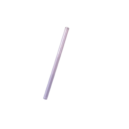 Short Pink Glass Straw