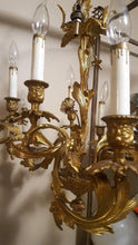 Load image into Gallery viewer, Late 19th C. Rococo Style French Ormolu 10 Light Chandelier