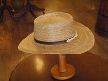 Load image into Gallery viewer, Handwoven Palm Leaf Sun Hat - Honey Brown