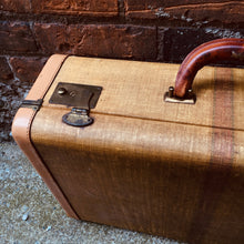 Load image into Gallery viewer, Vintage Tan Suitcase Luggage