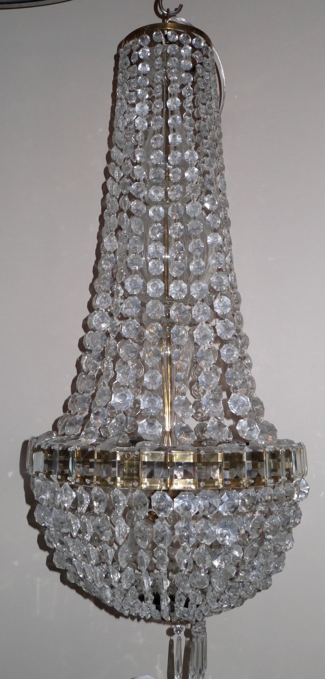 Large French Empire Basket Chandelier