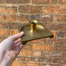 Load image into Gallery viewer, Vintage Brass Short Candleholder