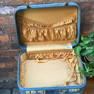 Vintage Blue Suitcase Late 60s