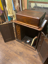 Load image into Gallery viewer, Antique Mahogany Sewer’s Cabinet with Inset Drawers