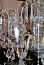 Load image into Gallery viewer, Antique French Traditional Style 5 Arm Crystal Chandelier with Crystal Cheminee’