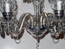 Load image into Gallery viewer, Antique French Traditional Style 5 Arm Crystal Chandelier with Crystal Cheminee’