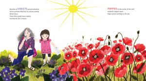 Keeper of Wild Words Inside Preview - "Poppies in the corner of the yard suddenly popped open! Paper petals reaching to the sun"