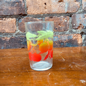 Vintage Juice Glass with Oranges and Tomatoes