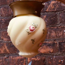 Load image into Gallery viewer, Very Sweet Vintage Soft Yellow Frosted Hanging Pendant Globe Light Fixture