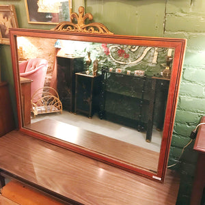 Large Vintage Mahogany Hanging Mirror