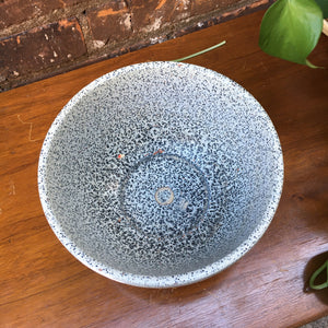 "Image: Antique Speckled Farmhouse Mixing Bowl - A vintage bowl with charming speckled design, reflecting rustic farmhouse nostalgia and practicality."