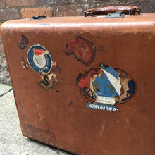 Load image into Gallery viewer, Large Vintage Suitcase with Hangers