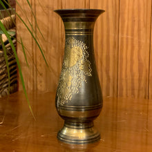 Load image into Gallery viewer, Stunning Set of Vintage Etched Brass Vases