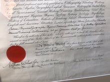 Load image into Gallery viewer, Image: Antique 1915 Teachers Certificate and State Normal School Diploma of Ruth McIntire Rossiter. Two elegant parchment documents with ornate calligraphy and intricate detailing. A testament to academic achievement and dedication to education in a bygone era.&quot;