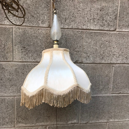 Vintage Hanging Fringe Lamp (as is)