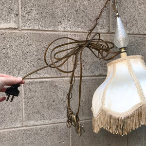 Vintage Hanging Fringe Lamp (as is)
