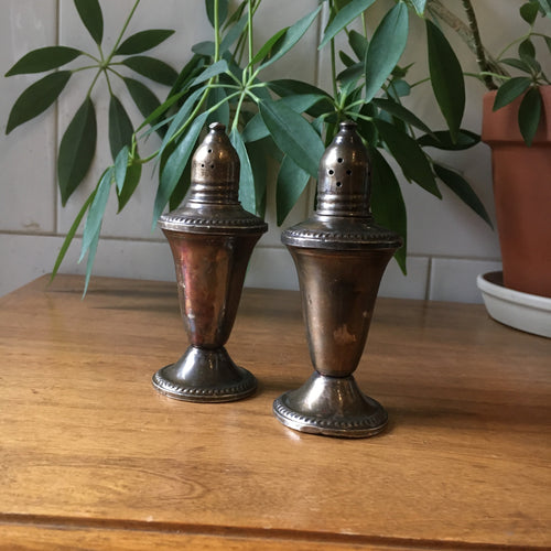 Pair of Silver Plated Salt and Pepper Shakers