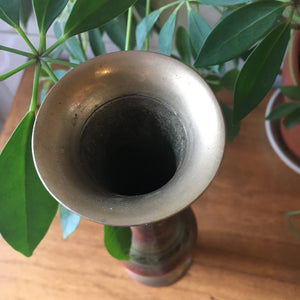 Stunning Etched Brass Vase