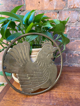 Load image into Gallery viewer, Vintage Brass Rooster Trivet
