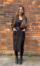 Load image into Gallery viewer, Stunning Vintage Black Dress with Belt (Small/Medium)