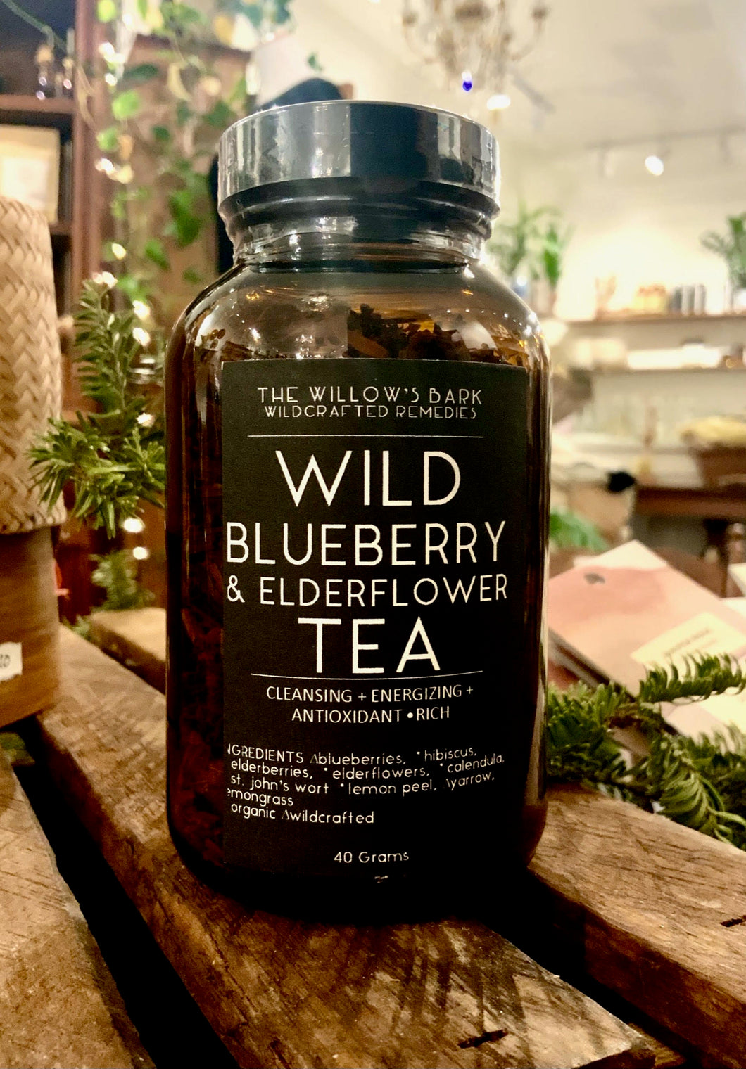 WILD BLUEBERRY + ELDERFLOWER TEA