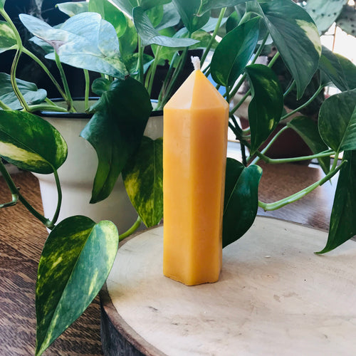 Local Beeswax Candle - Obelisk