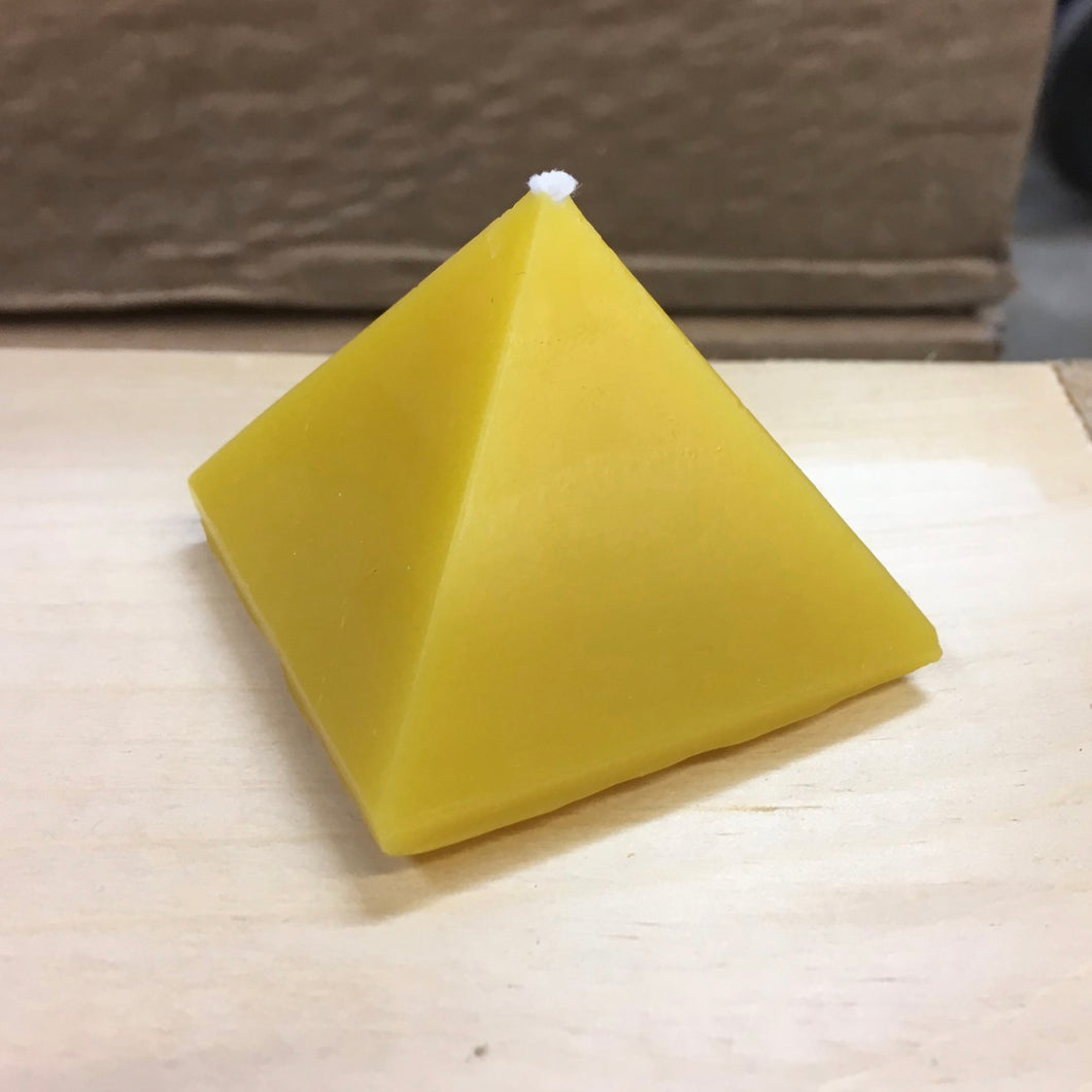 Local Beeswax Pyramid Candle