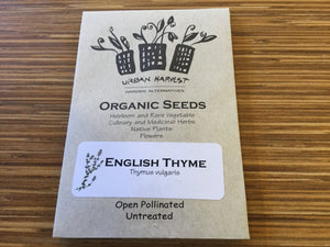 Organic Non-GMO Thyme, English Seeds