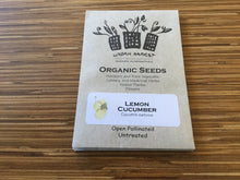 Load image into Gallery viewer, Organic Non-GMO Lemon Cucumber Seeds
